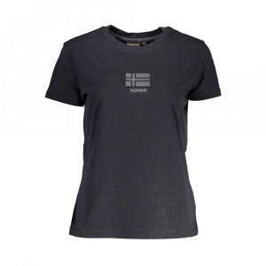 NAPAPIJRI women shirtдамска тениска черна лого с мъниста и камъни
