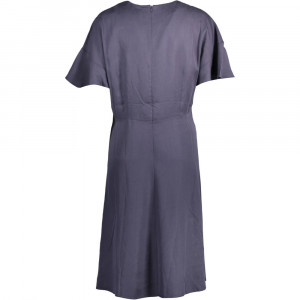 gant women dress short sleeve дамска тъмносиня рокля с къси ръкави дължина до коляното