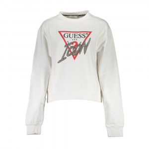 Guess woman swetshirt дамски суичър бял камъчета и мъниста