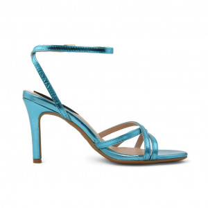 Fashion Attitude woman heels дамски сандали на ток с каишка сини
