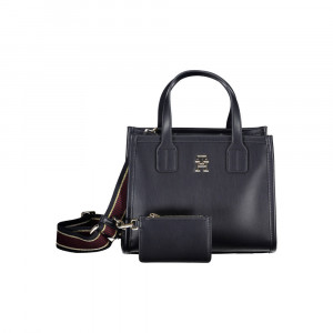 Tommy Hilfiger women dark blue дамска чанта тъмносиня голямо лого 