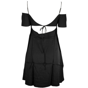 calvin klein black and white short dress черна рокля с голямо бяло лого