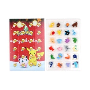 Calendar Advent de Craciun, Pokemon, 24 figurine, rosu - Img 3