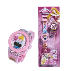 Ceas pentru copii Time Princess cu luminite, mov - Img 2