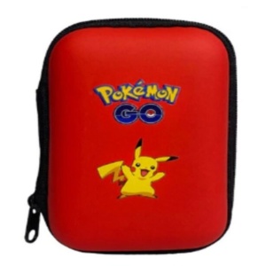 Portofel Pokemon Go Pikachu rosu, pentru 50 cartonase, 10.5 x 16 cm