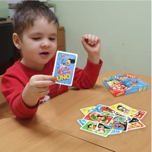 Set carti de joc Stitch UNO, Joc de societate Lilo & Stitch UNO, 2-10 jucatori, 7 ani+, pentru copii sau adulti, multicolor - Img 5