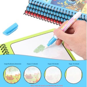 Carte de colorat cu apa, reutilizabila, 8 pagini, 4 imagini, Magic Water Book, Paw Patrol - Img 2