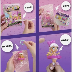 Papusi Pop It, Fashion Fidgets, set mini-dolluri cu functii tactile, multicolor, 7 ani - Img 2