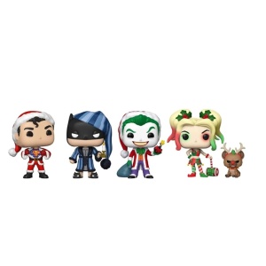 Set 4 figurine Funko POP Heroes DC Holiday – Batman, Superman, Wonder Woman și The Flash, ediție de Crăciun bastystoys
