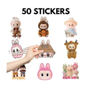 Set 50 stickere Labubu model 1, multicolor - Img 2