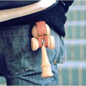 Suport pentru kendama din piele, maro - Img 4