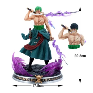 Figurina One Piece Roronoa Zoro, 2 fete, 21 cm - Img 2