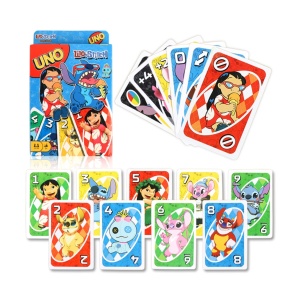Set carti de joc Stitch UNO, Joc de societate Lilo & Stitch UNO, 2-10 jucatori, 7 ani+, pentru copii sau adulti, multicolor - Img 3