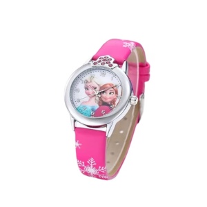 Ceas pentru copii Disney Frozen Elsa & Anna, roz