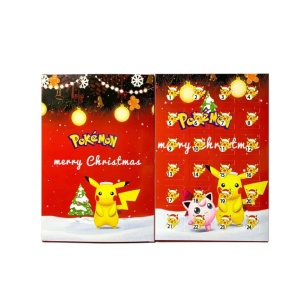Calendar Advent de Craciun, Pokemon, 24 figurine, rosu - Img 2