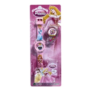 Ceas pentru copii Time Princess cu luminite, mov
