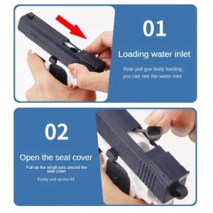 Pistol cu apa Glock, albastru - Img 4