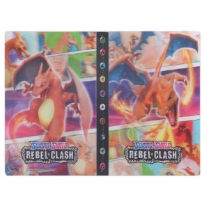 Album Pokemon Charizard Holografic Rebel Clash, pentru 240 cartonase, 19 x 14.5 cm