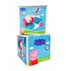 Bingo Educational Peppa Pig, 100 Cartonase, Multicolor, 3 ani