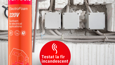 Știai că există spumă PU specială pentru instalații electrice? ElectroFoam 220V Penosil