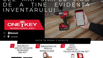 Personalizeaza. Urmareste. Administreaza. Platforma de conectivitate One-Key™ de la Milwaukee iti pune gestionarea santierului in propriile maini