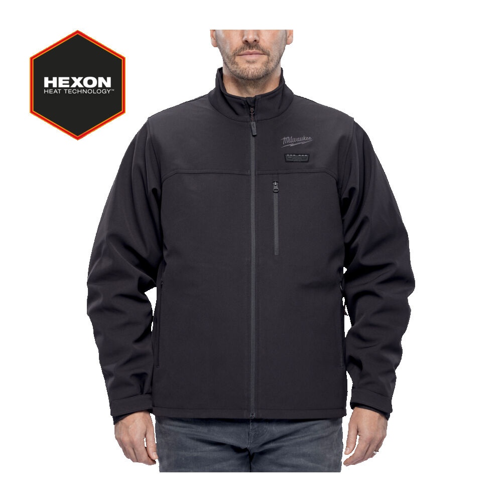 Jacheta neagra premium incalzita M12 HJBL6-0 S-XXXL HEXON, 5 zone