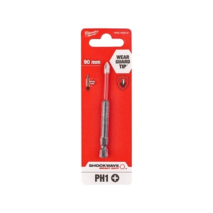 Bit PH pentru surubelnite SHOCKWAVE IMPACT DUTY PH1x90 mm Milwaukee, cod 4932430851 - Img 2