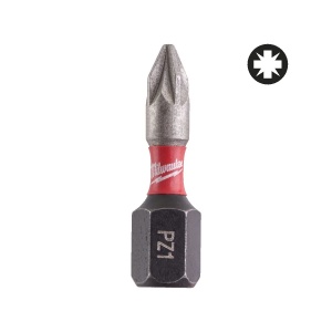 Bit PZ pentru surubelnite SHOCKWAVE IMPACT DUTY PZ1x25 mm Milwaukee, cod 4932430861