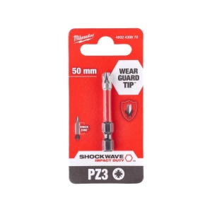 Bit PZ pentru surubelnite SHOCKWAVE IMPACT DUTY PZ3x50 mm Milwaukee, cod 4932430870 - Img 2