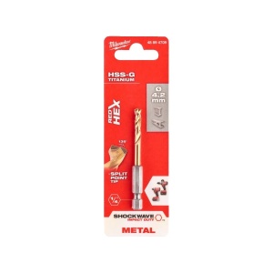 BURGHIU METAL HSS-TITAN RED HEX 1/4'' 4.2X28X74 MM - Img 3