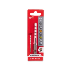 Burghiu multi material TCT 4x90x45 mm, Milwaukee, cod 4932471092 - Img 2
