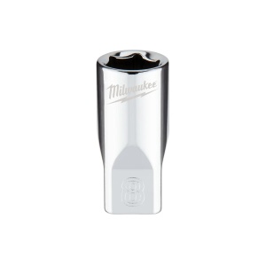 Cap cheie tubulara 1/4'' cu FOUR FLAT, sistem metric, marime 8 mm, lungime 25 mm, Milwaukee, cod 4932478316