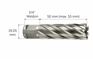 Carota HSS Nova 50 cu prindere 3/4" Weldon, 14-32 mm, FEIN