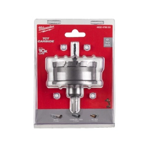 Carota TCT pentru otel inoxidabil, diametru 70 mm, adancime max 25 mm, Milwaukee, cod 4932479053 - Img 2