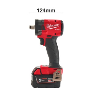 Cheie de impact M18 FIW2F12-502X, cuplu 339 Nm, sistem prindere patrat 1/2 cu inel de fixare, 124 mm, Milwaukee, cod 4933478444 - Img 3