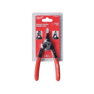 Cleste mediu pentru inele de siguranta, int-ext, unghi vf 45 grade, vf 1.2mm, 152 mm lungime, Milwaukee, cod 4932492491 - Img 2