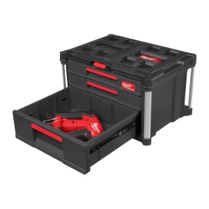 Cutie Packout cu 2+1 sertare, capacitate 22 kg, Milwaukee, cod 4932493190