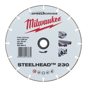 Disc diamantat PREMIUM STEELHEAD pentru debitat otel, 230x22.23x1.8 mm, Milwaukee, cod 4932492016