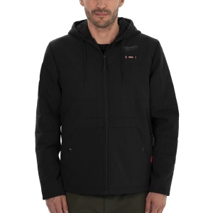 Jacheta puffer incalzita M12 HPJBL2-0, neagra, cu gluga, Milwaukee - Img 2