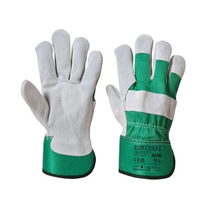 Manusi premium din piele CHROME RIGGER, verzi, marime XL, Portwest, cod A220GNRXL