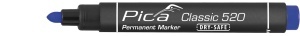 Marker permanent 1-4 mm, round tip, rosu / verde / negru / albastru / set 4 culori, PICA