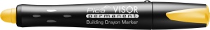 Marker permanent VISOR, alb / galben / albastru / rosu, PICA