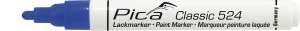 Marker vopsea permanent Classic 524, 2-4 mm, alb / negru / galben / albastru / rosu / verde, PICA