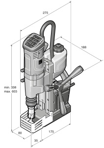 Masina de gaurit magnetica universala KBU 35 QW, 1100 W, FEIN, cod 72705461000