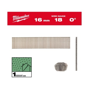 Pachet 10000 cuie T pentru M18 FN18GS, 18G / 16 mm / RC / G / SC1, cap subtire cu finisaj, unghi 0°, Milwaukee, cod 4932492549 - Img 2