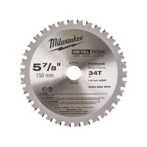 Panza pentru fierastraie circulare pentru metal, F 150 mm x 20 x 34, Milwaukee, cod 48404080