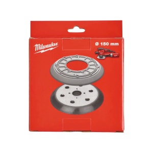 Placa de baza pentru slefuitor orbital, diametru 150 mm, 6 gauri, cu inel de cauciuc, Milwaukee, cod 4932430145