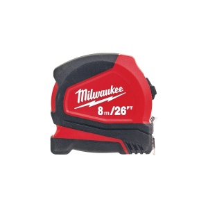Ruleta non-magnetica PRO COMPACT, latime banda 25 mm, lungime 8 m/ 26', Milwaukee, cod 4932459596 - Img 1