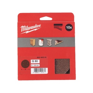 Set 10 foi abrazive pentru slefuitoare orbitale, 6 gauri, diametru 150 mm, granulatie 80, Milwaukee, cod 4932492209 - Img 2