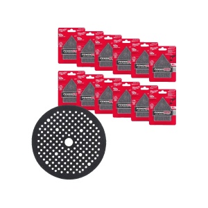 Set 12 foi de slefuit tip plasa pentru M12 FDSS, 67 x 92 mm, granulatie 120 + protectie, Milwaukee, cod 48805120 - Img 3